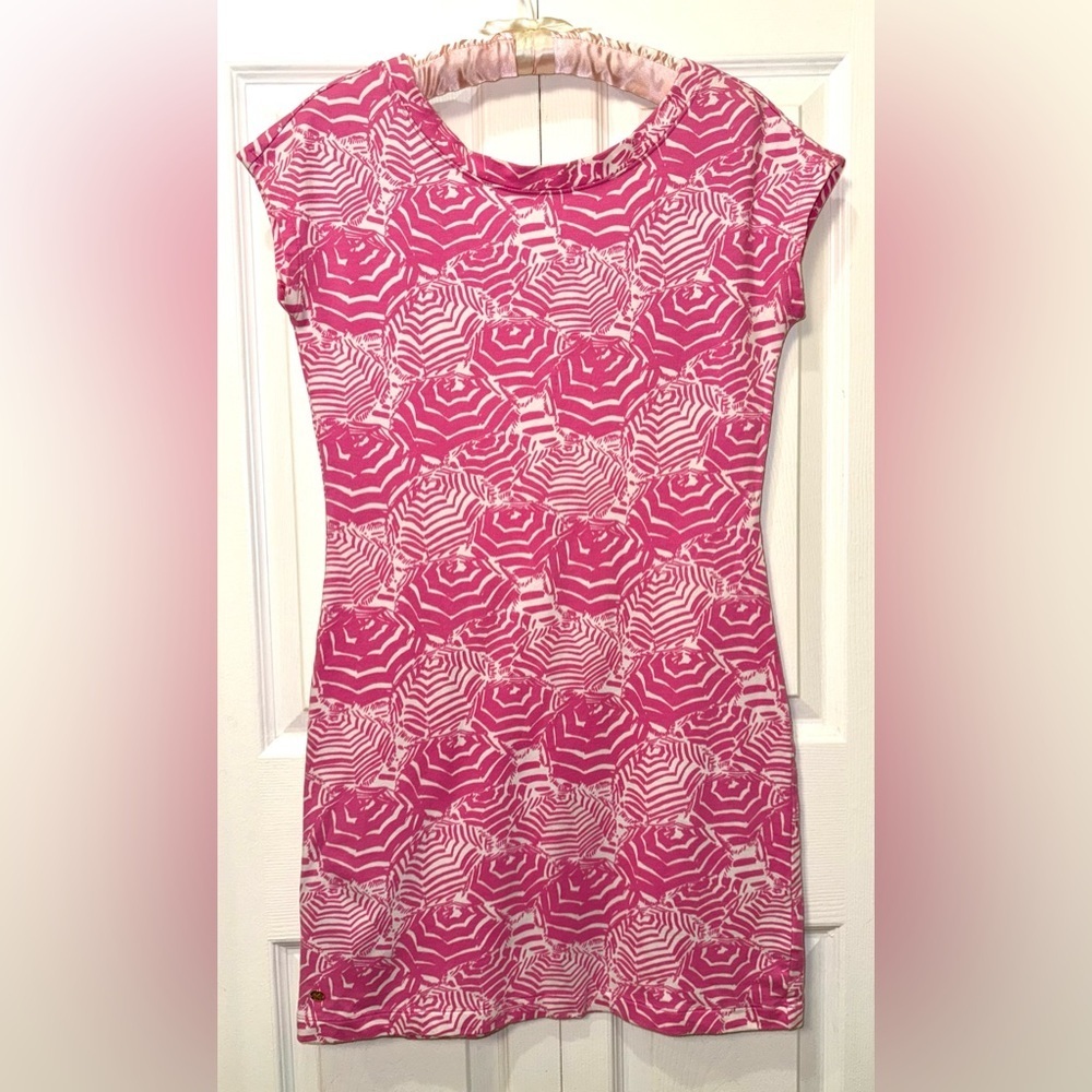 Lilly Pulitzer Westerly Shift Dress “Oh Cabana Boy” Pink Umbrella XS